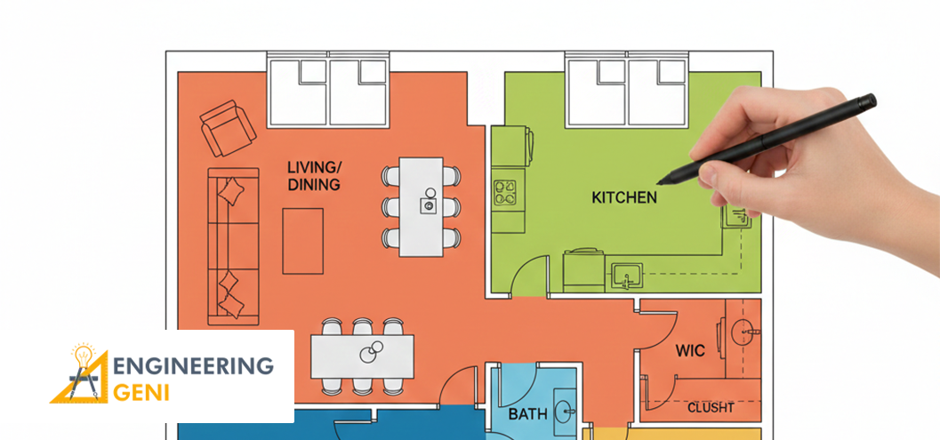 2D Color Floor Plans
